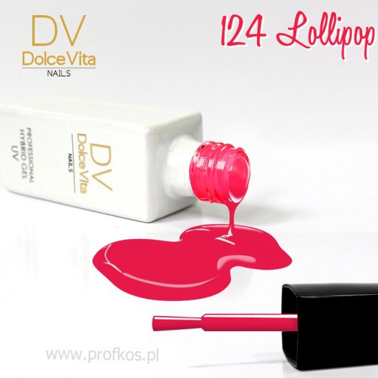 Lakier hybrydowy UV nr 124 Lollipop Dolce Vita