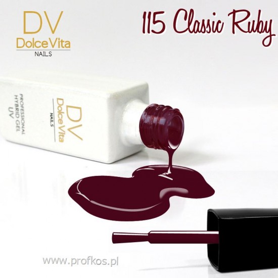 Lakier hybrydowy UV nr 115 Classic Ruby Dolce Vita