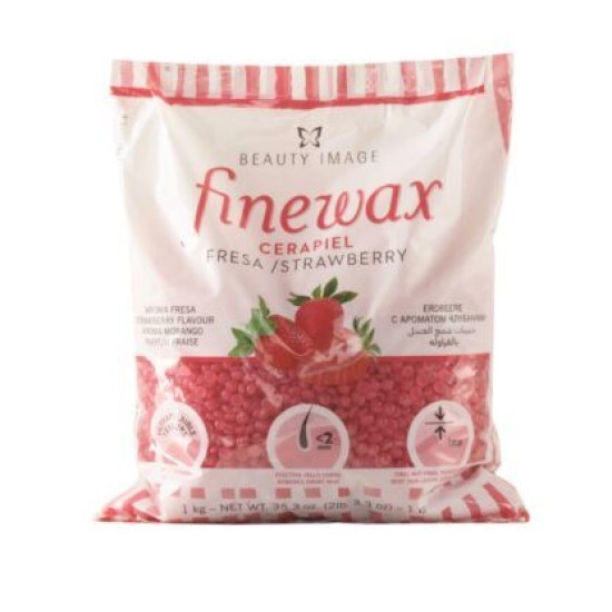 Wosk Finewax twardy granulki Beauty Image truskawkowy 1 kg