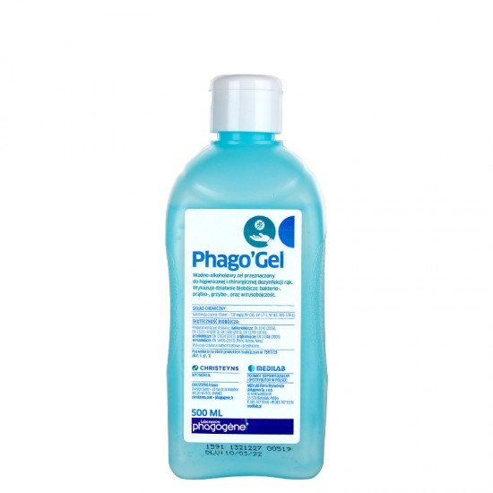 PhagoGel - żel do higienicznej i chirurgicznej dezynfekcji rąk – 500 ml
