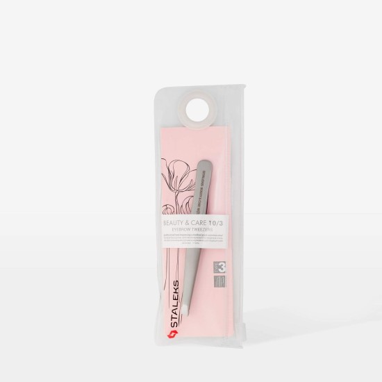 Staleks pęseta do brwi BEAUTY & CARE 10 TYPE 3 (szeroka skośna)
