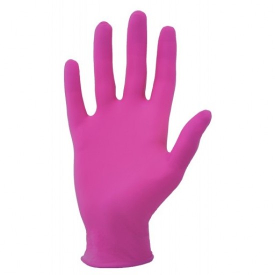 Rękawice nitrylowe różowe bezpudrowe 100 szt