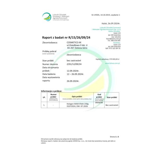Kolagen Maxi Efekt – 30 dni kuracja